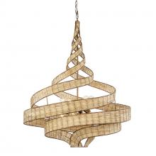 Varaluz 240P08BTR - Flow 8 Light Twist Pendant - Baguette/Natural Rattan
