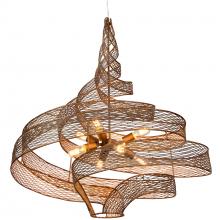 Varaluz 240P08HO - Flow 8 Light Twist Pendant - Hammered Ore