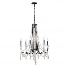 Varaluz 270C06OX - Barcelona 6 Light Crystal Chandelier - Onyx