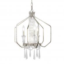 Varaluz 270P04TR - Barcelona 4 Light Crystal Pendant - Transcend Silver