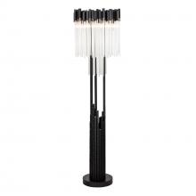 Varaluz 309L06MBFG - Matrix 6 Light Floor Lamp - Matte Black/French Gold
