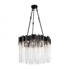 Varaluz 309P09MBFG - Matrix 9 Light Pendant - Matte Black/French Gold