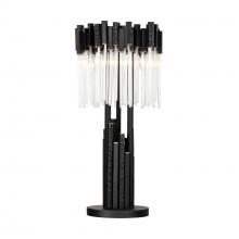 Varaluz 309T03MBFG - Matrix 3 Light Table Lamp - Matte Black/French Gold