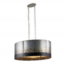 Varaluz 323N06OG - Cannery 6 Light Oval/Linear Pendant - Ombre Galvanized