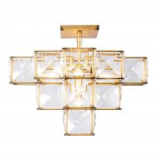 Varaluz 329S05CG - Cubic 5 Light Ceiling Fixture - Calypso Gold