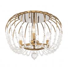 Varaluz 343S03HG - Voliere 3 Light Semi-Flush - Havana Gold