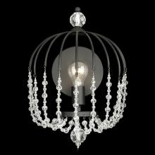 Varaluz 343W01MB - Voliere 1 Light Crystal Wall Sconce - Matte Black