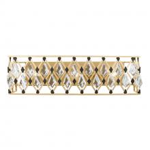 Varaluz 345B03FGMB - Windsor 3 Light Crystal Bath - French Gold/Matte Black