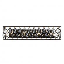 Varaluz 345B04CBHG - Windsor 4 Light Crystal Bath - Carbon/Havana Gold