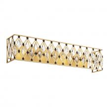 Varaluz 345B04FGMB - Windsor 4 Light Crystal Bath - French Gold/Matte Black