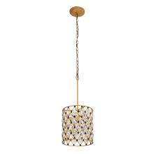 Varaluz 345P01FGMB - Windsor 1 Light Crystal Pendant - French Gold/Matte Black