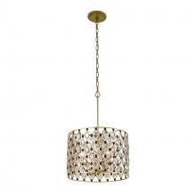 Varaluz 345P04FGMB - Windsor 4 Light Crystal Pendant - French Gold/Matte Black