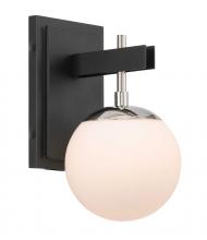 Varaluz 352B01BLPN - Allie 1 Light Bath - Black/Polished Nickel