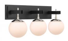Varaluz 352B03BLPN - Allie 3 Light Bath - Black/Polished Nickel