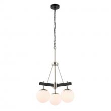 Varaluz 352C03BLPN - Allie 3 Light Chandelier - Black/Polished Nickel