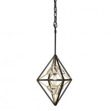 Varaluz 353M01MBFG - Marcia 1 Light Mini Pendant - Matte Black/French Gold