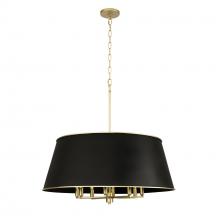 Varaluz 364P08MBFG - Coco 8 Light Pendant - Matte Black/French Gold