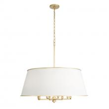 Varaluz 364P08MWFG - Coco 8 Light Pendant - Matte White/French Gold