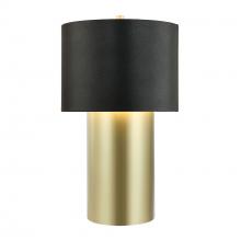 Varaluz 368T01GOB - Secret Agent 1 Light Table Lamp - Painted Gold/Black Leather