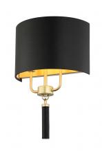 Varaluz 368W02GOB - Secret Agent 2 Light Sconce - Painted Gold/Black Leather