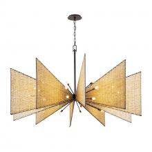Varaluz 379C30MBS - Machina 30Light Chandelier - Matte Black/Sulihiya