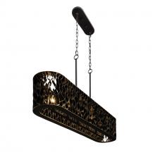 Varaluz 380N06MBFG - Estela 6 Light   Linear Pendant - Matte Black/French Gold