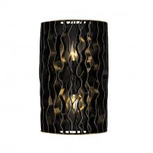 Varaluz 380W02MBFG - Estela 2 Light Sconce - Matte Black/French Gold