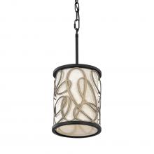 Varaluz 381M01MBAR - Scribble 1 Light Mini Pendant - Matte Black/Artifact