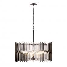 Varaluz 393P08MBFG - Park Row 8 Light   Pendant - Matte Black/French Gold