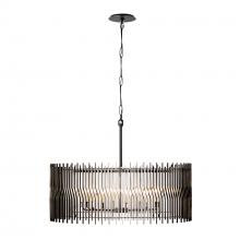 Varaluz 393P10MBFG - Park Row 10 Light   Pendant - Matte Black/French Gold