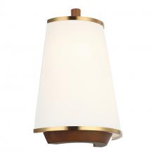 Varaluz 520W02SBW - Desert Flyer 2 Light Sconce - Satin Brass/Medium Walnut