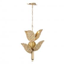 Varaluz 901C06FGN - Banana Leaf 6 Light Chandelier - French Gold/Natural Seagrass