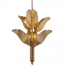 Varaluz 901C06GO - Banana Leaf 6 Light Chandelier - Gold