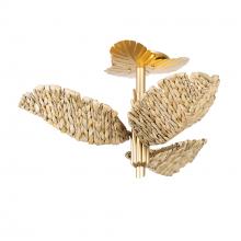 Varaluz 901S03FGN - Banana Leaf 3 Light Semi-Flush - French Gold/Natural Seagrass
