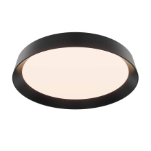 Dals CA CFH12-CC-BK - Aurora 12in Dual-Light Dimmable LED Flush Mount, 5CCT - Black