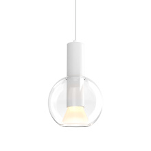 Dals CA IRPD-CC-WH - 9in Blown glass pendant, zero gravity canopy