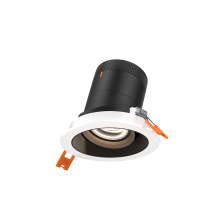 Dals CA RC03-CC-60-GMBBK-TWH - 3in Modular Downlight, , 60 degree Beam Angle, Gimbal Reflector, Black, White Trim