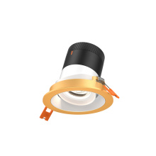 Dals CA RC03-CC-60-GMBWH-TGD - 3in Modular Downlight, , 60 degree Beam Angle, Gimbal Reflector, White, Gold Trim