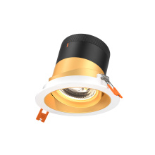 Dals CA RC04-CC-20-GMBGD-TWH - 4in Modular Downlight, , 20 degree Beam Angle, Gimbal Reflector, Gold, White Trim