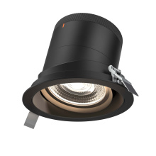 Dals CA RC06-CC-60-GMBBK-TBK - 6in Modular Downlight, , 60 degree Beam Angle, Gimbal Reflector, Black, Black Trim