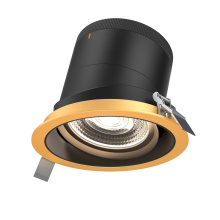 Dals CA RC06-CC-35-GMBBK-TGD - 6in Modular Downlight, , 35 degree Beam Angle, Gimbal Reflector, Black, Gold Trim