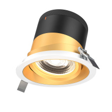 Dals CA RC06-CC-60-GMBGD-TWH - 6in Modular Downlight, , 60 degree Beam Angle, Gimbal Reflector, Gold, White Trim