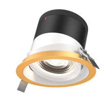 Dals CA RC06-CC-35-GMBWH-TGD - 6in Modular Downlight, , 35 degree Beam Angle, Gimbal Reflector, White, Gold Trim