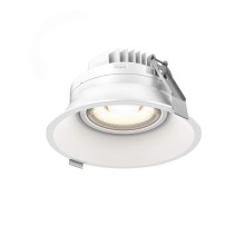 Dals CA RGM6-CC-V-WH - 6 Inch Round Indoor/Outdoor Regressed Gimbal Down Light - universal 120V-347V, 0-10V dimming