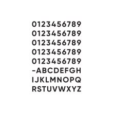 Dals CA SQS15-NUM-BK - Sqs15 Number Pack 50# +27 Letters (size Per Letter 7.3 Cm)