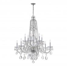 Crystorama 1112-CH-CL-MWP - Traditional Crystal 37.5'' Hand Cut Crystal Polished Chrome Chandelier