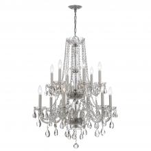 Crystorama 1137-CH-CL-MWP - Traditional Crystal 26.5'' Hand Cut Crystal Polished Chrome Chandelier