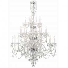 Crystorama 1156-CH-CL-MWP - Traditional Crystal 45'' Hand Cut Crystal Polished Chrome Chandelier