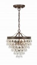 Crystorama 130-VZ - Calypso 13'' Crystal Teardrop Vibrant Bronze Chandelier