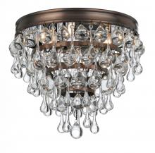 Crystorama 135-VZ - Calypso 10.5'' Crystal Teardrop Vibrant Bronze Flush Mount